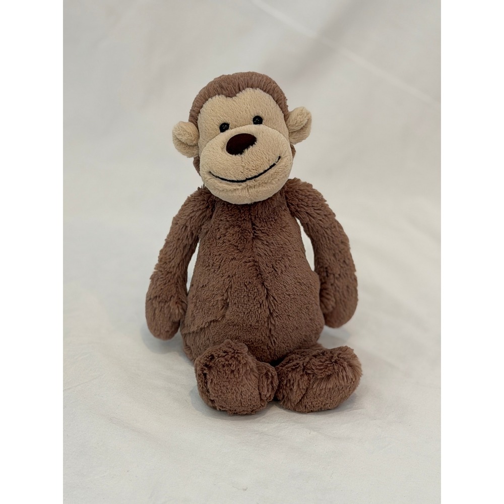 Jellycat London Bashful Monkey Brown Plush Stuffed Animal JCINC5422 12 Inch